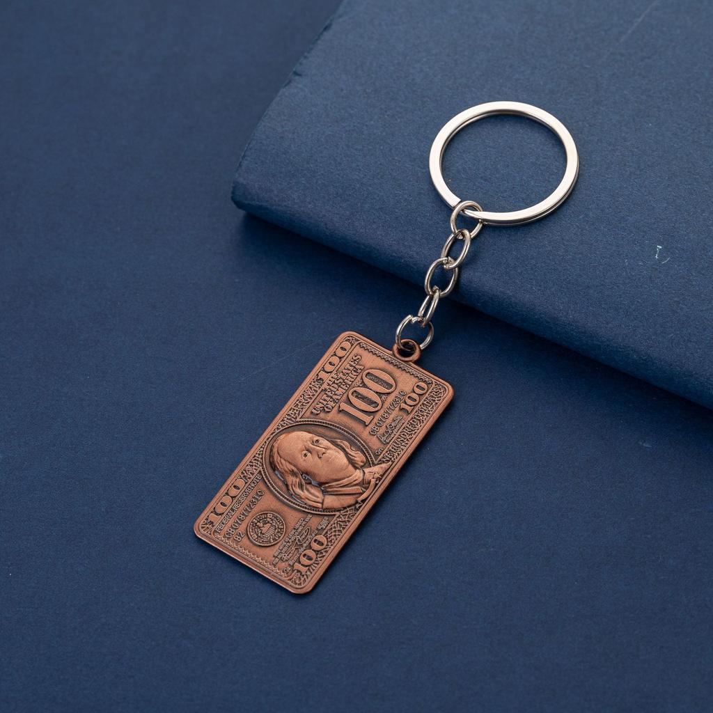 Currency Shaped Keychain, Personalized Keychain Keychain