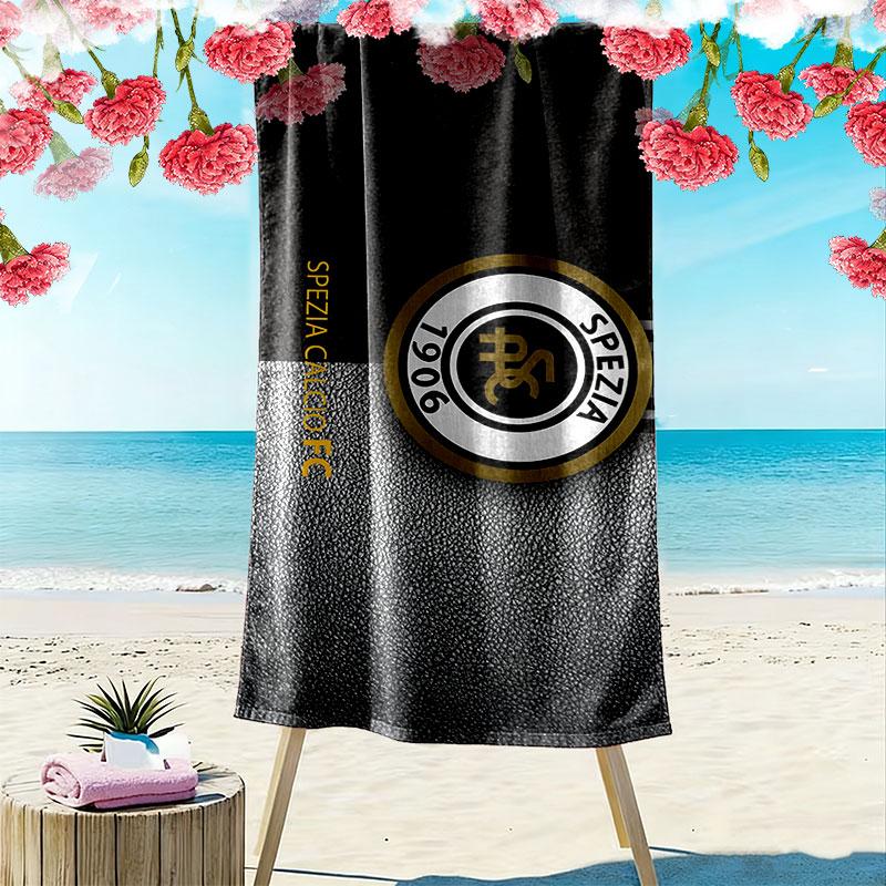 Spezia Calcio Print Beach Towel, Large Soft Quick Dry Towel for Beach Camping Swimming