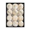 12pcs Plastic Christmas Ball Ornaments with Flocked Velvet Finish and Hanging Clips for Elegant Holiday Display