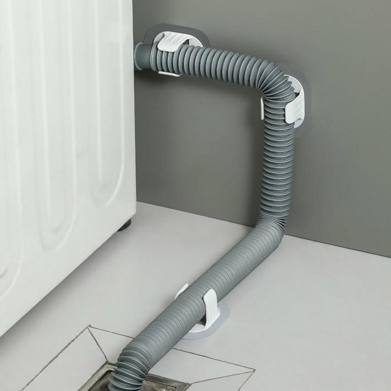 3PCS Pipe Fixing Bracket Washing Machine Pipes Holder Hook Drainage Pipe Fixing Device Storage Organizer