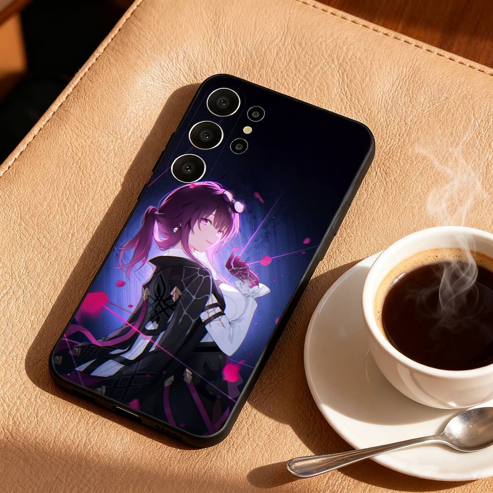 Honkai Star Rail Game Kafka Phone Case For Samsung S26,S25,24,23,22,30,21,10,9,Ultra,Plus,Lite,Black Soft Case