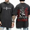 2026 New Ghost Hunter Blade Anime Black Death Morio Printed Mens TShirt  Summer Versatile Fashion Harajuku Style Large Size