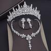Vintage Crystal Tiaras Bridal Jewelry Sets for Women Prom Wedding Earring Necklace Set Bride Crown Jewelry Sets