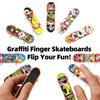 Mini Finger Skateboard Professional Alloy Stand Fingerboard Toy Cool Graffiti Finger Skate Board Novelty Toys For Kids & Adult