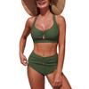 Women's Fashion Color Bikini Two,Piece Swimsuit