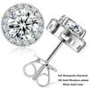 Orecchini Rotondi in Argento 925 con Moissanite da 0,1-4 Carati Fidanzamento Matrimonio Quotidiano Festa Viaggio Gioielli Regalo di Natale Per Donne