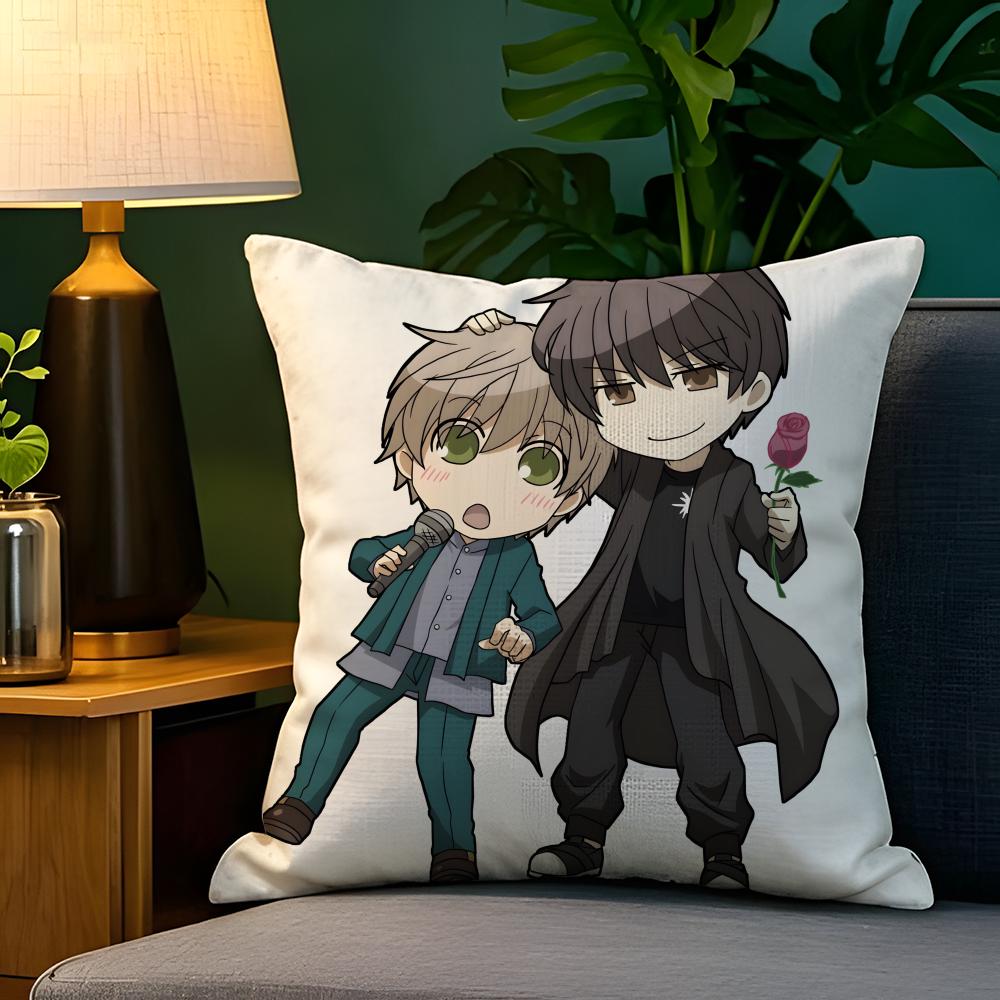 Comic Anime PCSekaiichi HatsukoiS Pillow Case Natural Linen Pillow Case DoubleSided Decor Sofa Pillowcase Home Decor