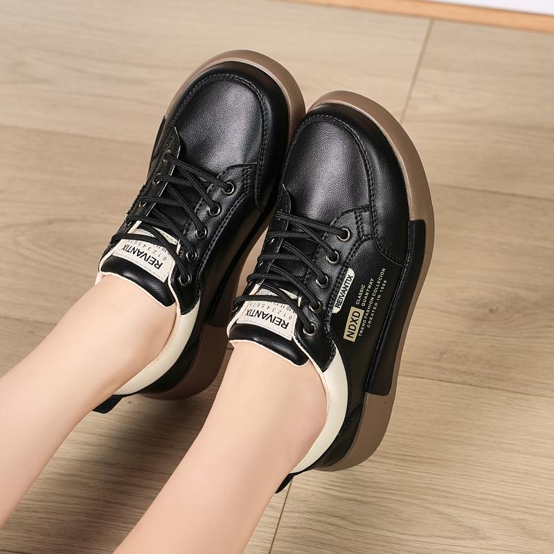 Women's Spring/Autumn Thick-Soled Sneakers: Stylish, Height-Boosting, Lightweight, Breathable Dad Shoes