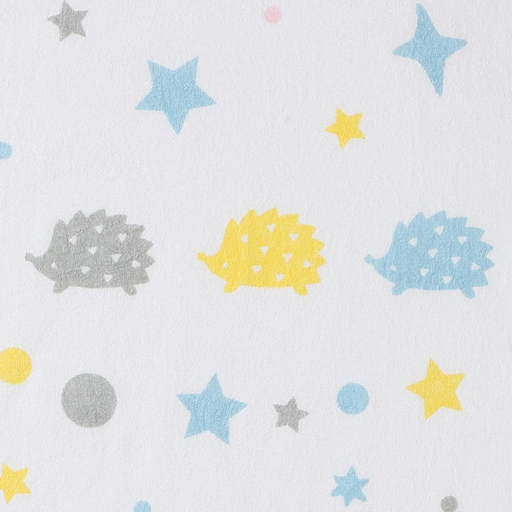 Nishikawa Baby Towel 85 x 115 Hedgehog Made in WR52240002 Blanket, cm, Washable, 100% Cotton, Design, Japan, White,