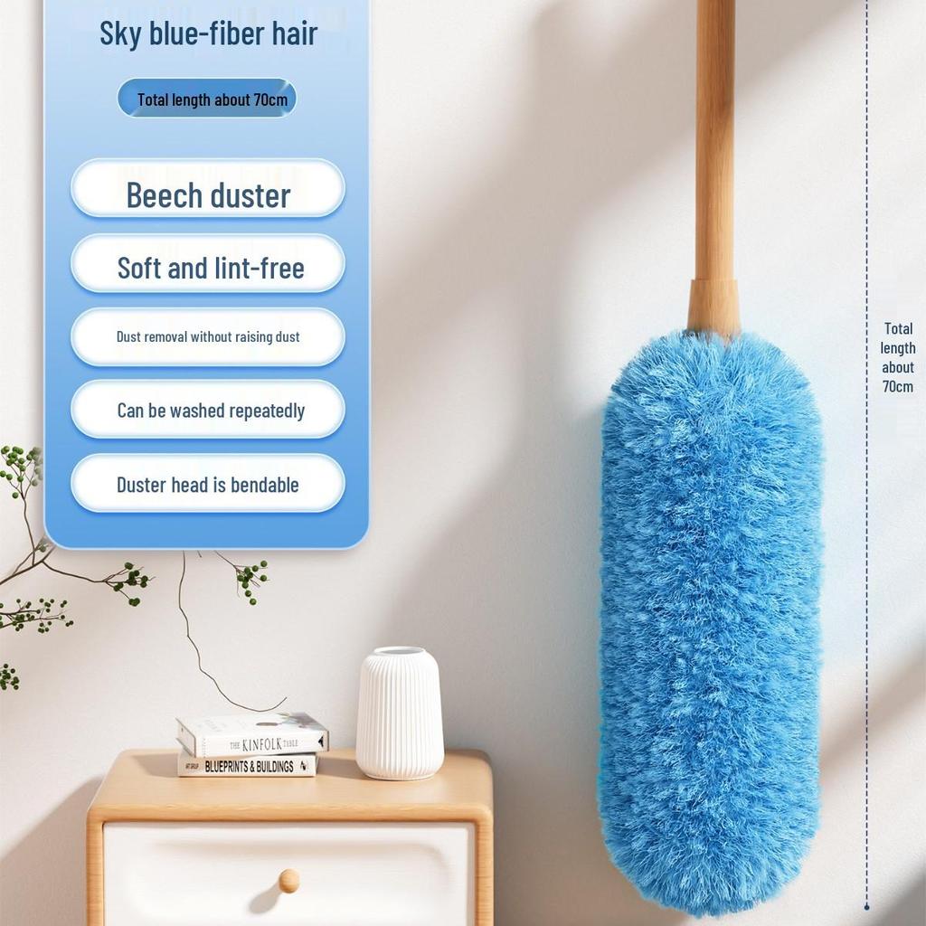 Retractable Static Wool Feather Duster for Household and Car Cleaning