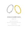 MODIAN Sterling Silver S999 Minimalist Hammered Stackable Sparkling Ring for Women