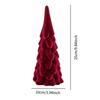 Small Xmas Tree Miniature Figurine Adorned With Red Flocked Decorative Es Ceramic Xmas Tree Statue