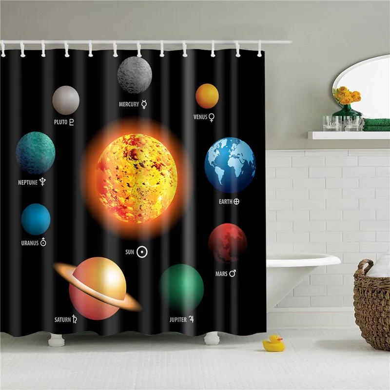 Beach Sea Seaside Shower Curtains Nature Scenery Waterproof 3d Bathroom Curtains Home Decoration Washable Bath Screen with Hooks