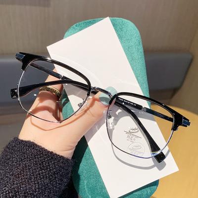 Business Casual Frames Men'S Anti-Blue Glasses Metal Glasses Frame Women'S High-End Eyebrow Glasses Frame