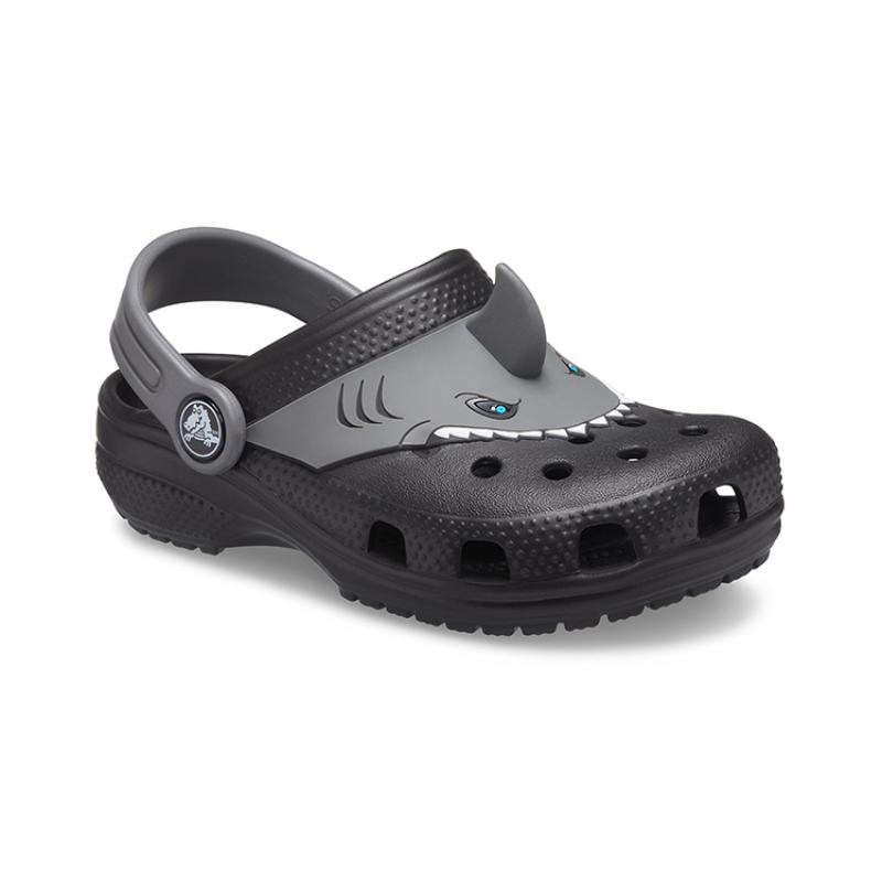 Crocs Fun Lab Classic I AM Shark Clog Stylish Hole Sandals Grey Kids' Model