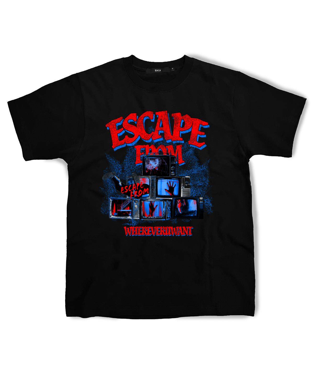 Escape From Digital Escape T-Shirt Black L