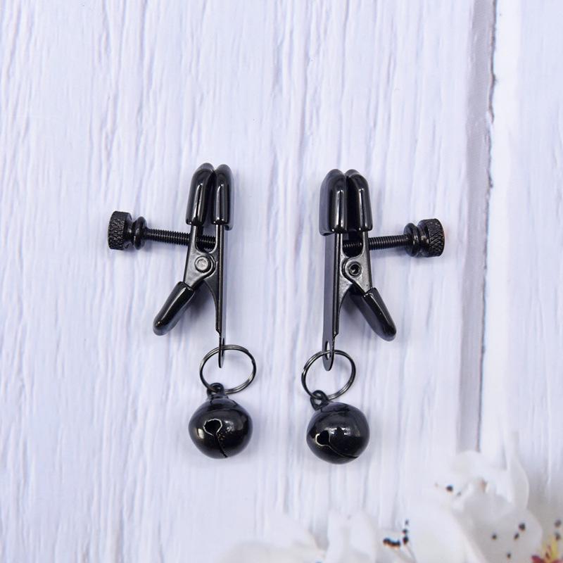 Sensual Bell Pendant Nipple Clamps for SM Training, Breast Massage, and Clitoral Play.