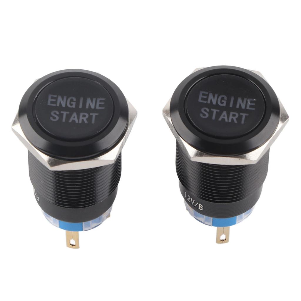 12V Waterproof Car Engine Start Push Button Switch Ignition Starter Black Zinc Aluminium Alloy