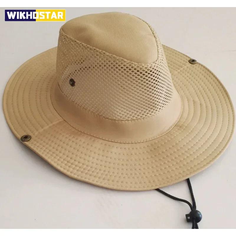 Summer Mesh Fishing Hat Outdoor Breathable Casual Cool Hat Mountaineering Sun Fisherman Hat (7 Colors)
