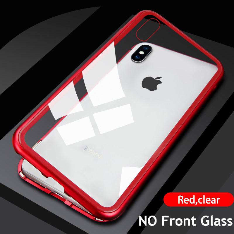 2 IN 1 Glass 360 Degree Full Protection Phone Case For iPhone 11 Pro Max Back Cover With Magnetism