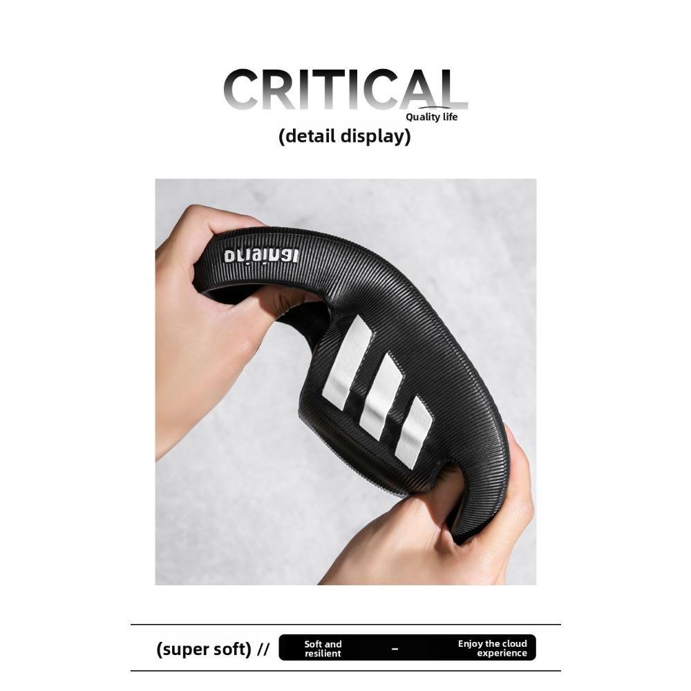 Men's Summer Thick Sole Non-Slip Slippers, Indoor Outdoor Bathroom Casual Slide Sandals