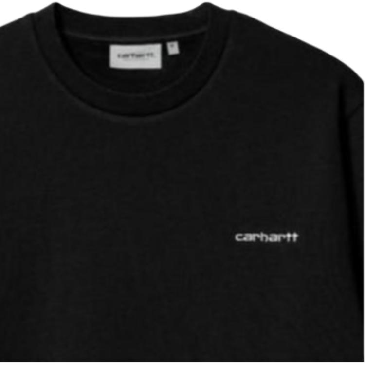 Carhartt WIP Letter Round Neck Pullover Long Sleeve Sweatshirt Men Sweatshirt Black I034496-0D2-XX