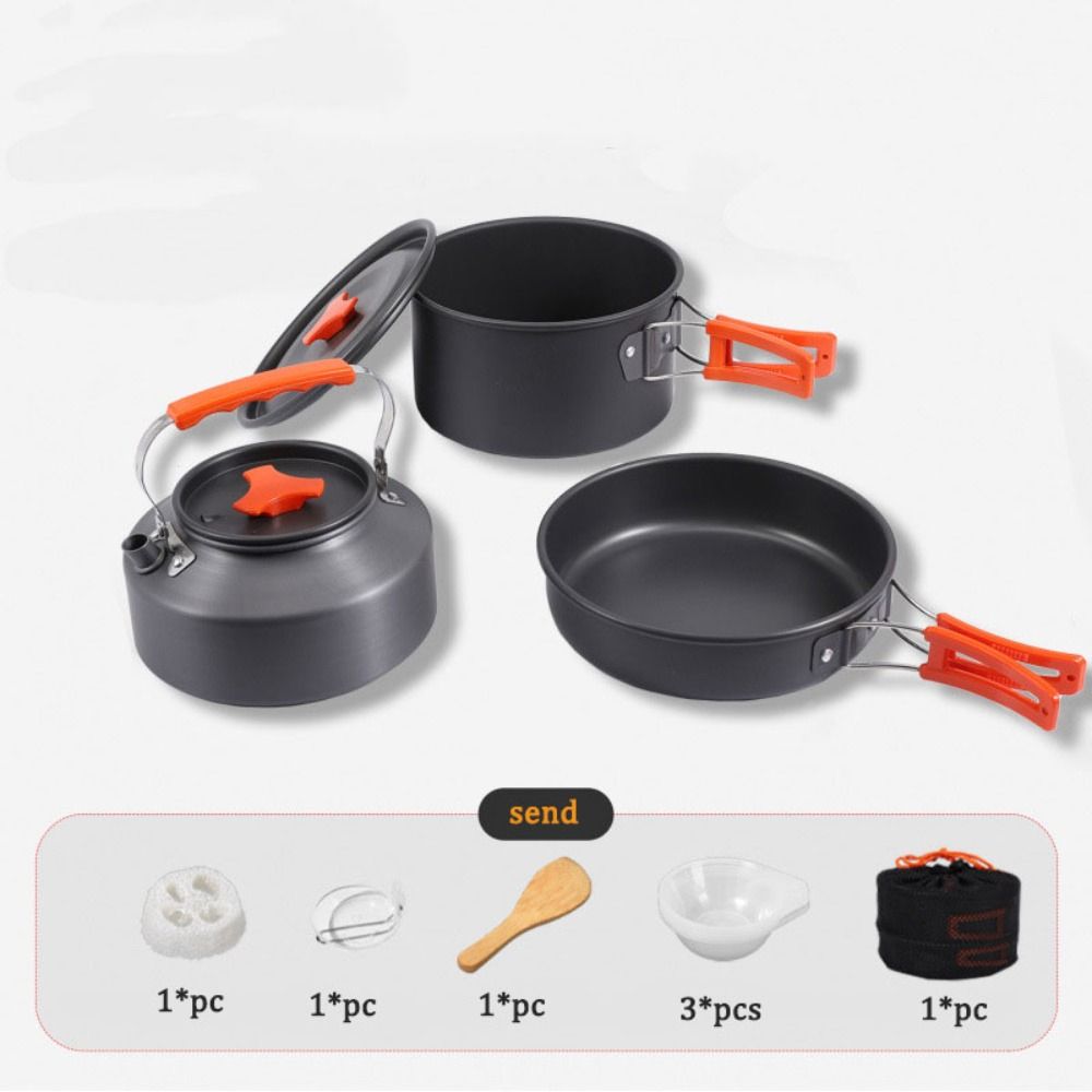 Teapot Combination Outdoor Cookware Set Kettle Picnic Pot Set Camping Tableware  Travel Outdoor