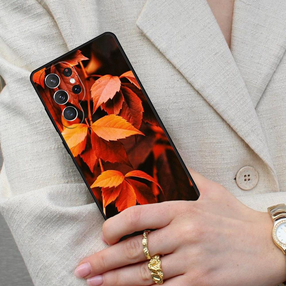 Autumn Spring Season Leaves Cell Phone Case for Samsung Galaxy S26 Ultra S25 S24 S23 S22 S21 S20 Note10 Cover