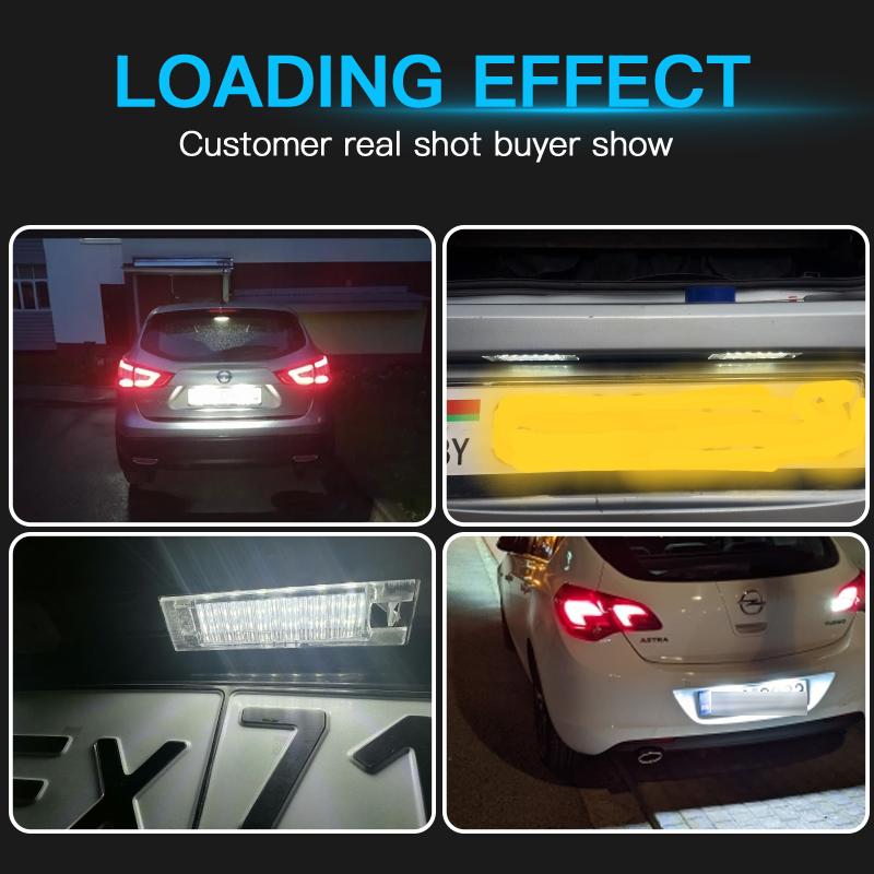 2 buc. Lumină Led pentru numărul de înmatriculare fără erori pentru Opel Adam Astra HJK Cascada Corsa CD Insignia Meriva Tigra Vectra Zafira