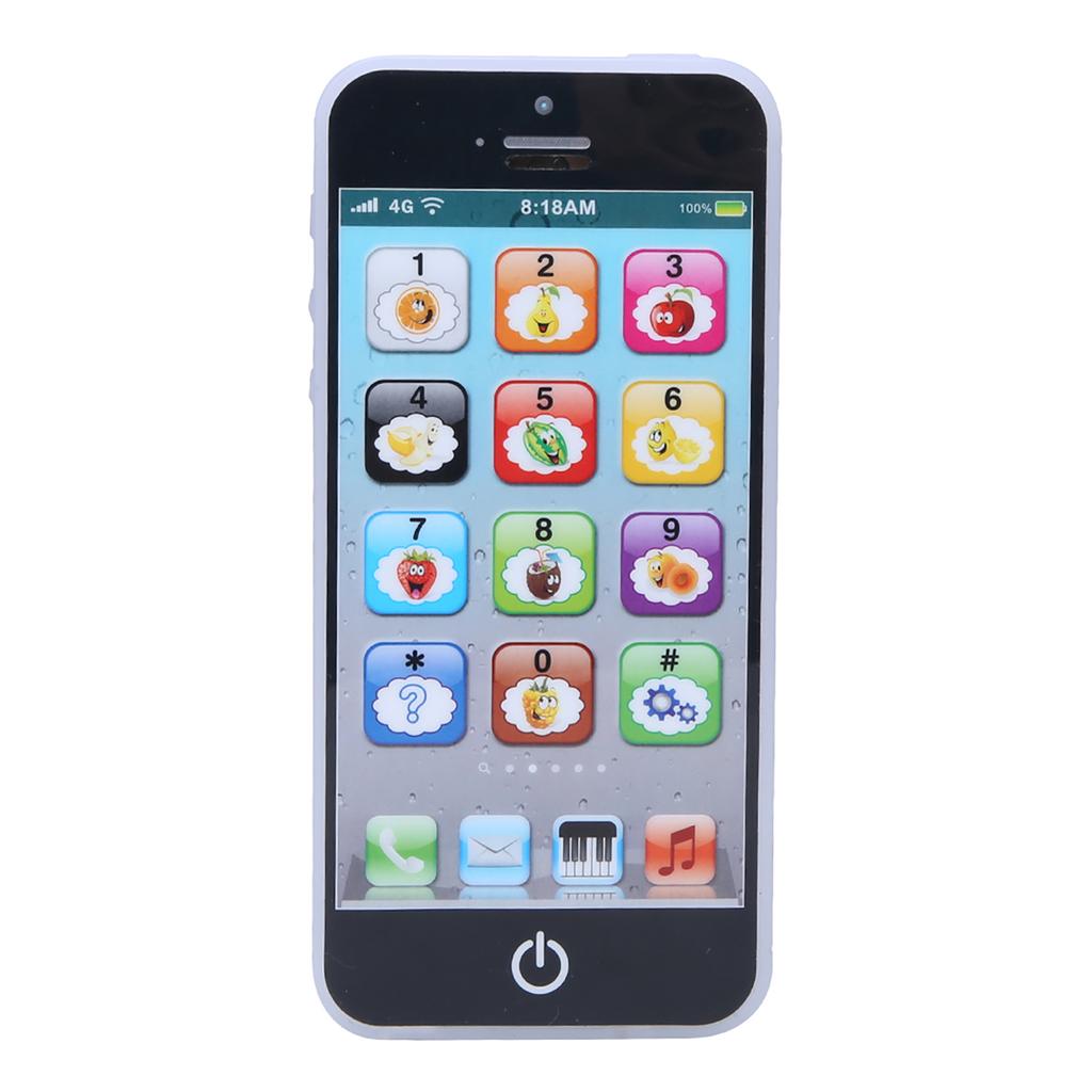 Baby English Learning Machine Music Light Touch Screen Mobile Phone Toy Early Child DevelopmentBlack