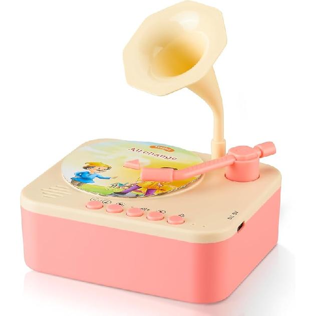 

Детский фонограф с 96 карточками, Детский рассказчик, Музыкальная шкатулка для сна (коричневый) розовый