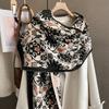 Winter 2026 Scarf, Women's Thickened Imitation Cashmere Student Scarf, Neck Protection and Warm Shawl, Double-sided Printing