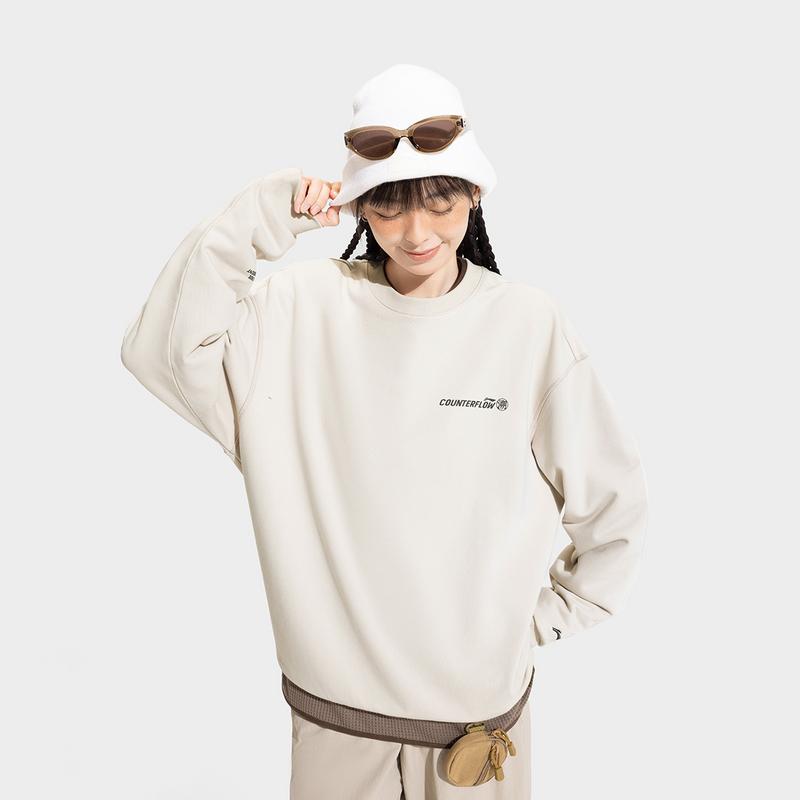 Li Ning CF Loose Fit Pullover Minimalist Sweatshirt Men sweatshirt AWDVF63-1