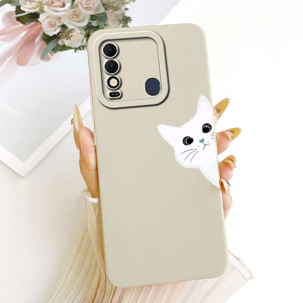 For Tecno Spark 8 Casing KG6 KG6k Love Flower Cover Soft Phone Case For Tecno Spark8 Spark 8 Silicone Protective Back Cover