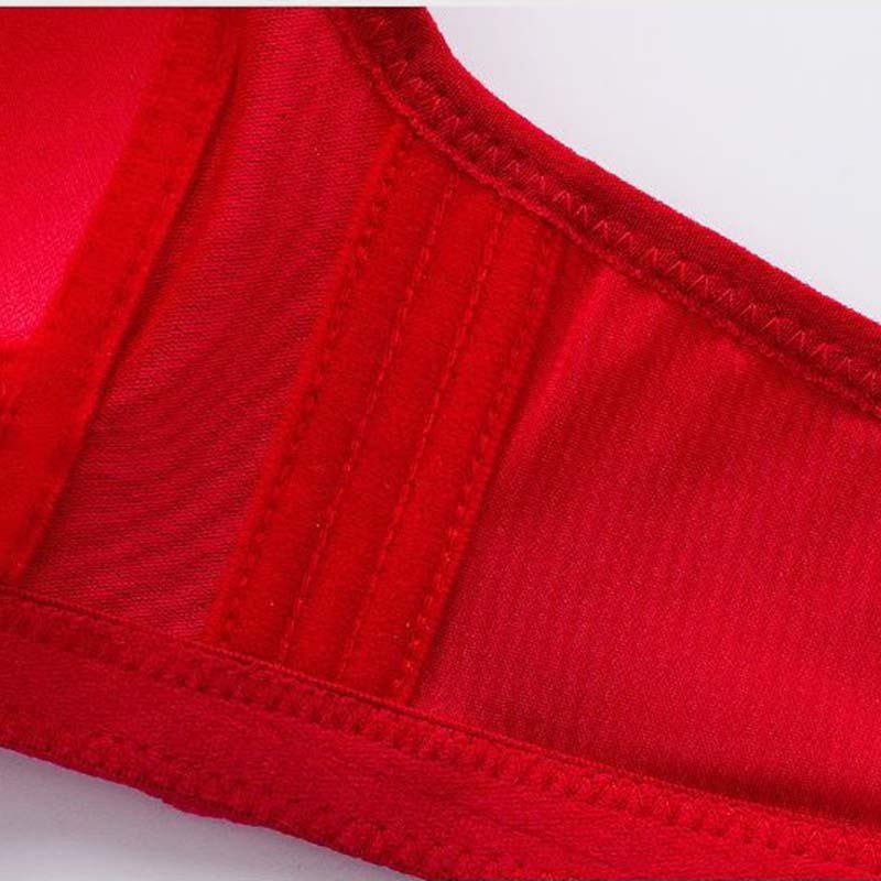 Massage Breathable Bra Gather Anti-sagging No Steel Ring Beautiful Back Thin Wireless Women's Underwear Sweet Sexy Lace Embroidery Simple Casual