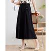 Women's Elastic Waist Wide-Leg Cropped Pants