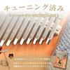 Beginner's 17-Key Mahogany Kalimba Set, Pre-Tuned, Includes Beginner's Guide and Sheet Music in Japanese, Engraved, Dark Brown