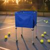 Basketball Storage Cart Foldable Sports Organizer Large Basket for Court