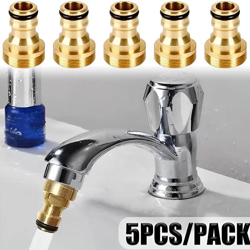 1/2/5Pcs Universal Tap Kitchen Adapters Brass Faucet Tap Connector Mixer Hose Adaptor Basin Fitting Garden Tools