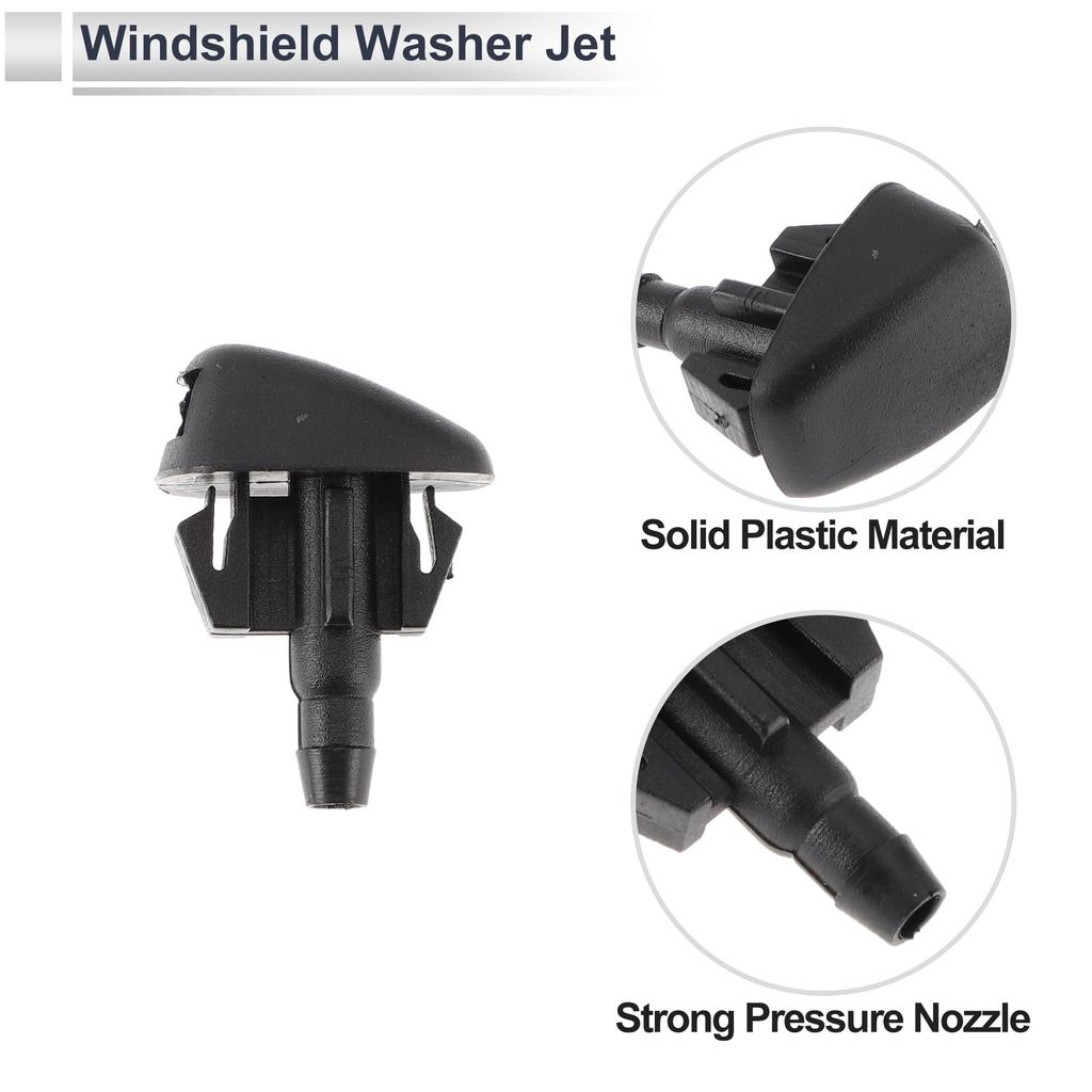 RATCHROLL 2016-2018 Mazda Car KD4567510 Black Plastic with 6 Front Windshield Washer Nozzles Y Hose Connector for CX-9 1 Set