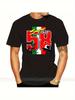 Men's Marco Simoncelli Super Sic 58 Racing T-Shirt - Heavyweight 100% Cotton Motorcycle Graphic Tee with Sic58 Number & Italian Flag Design, Black Wit