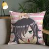 Anime Kuroki Tomoko Cute Pillow Case Square DoubleSided Printing Sofa Cushion Cover Pillowcase Bedroom Bedside