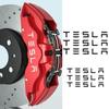 Bilklistremerke 2025 Ny Tesla 6 stk Bil Bremsekaliperklistremerker for Tesla Model 3 X S Y Roadster P75D P85D P90D P100D Side Skjerm Vinn