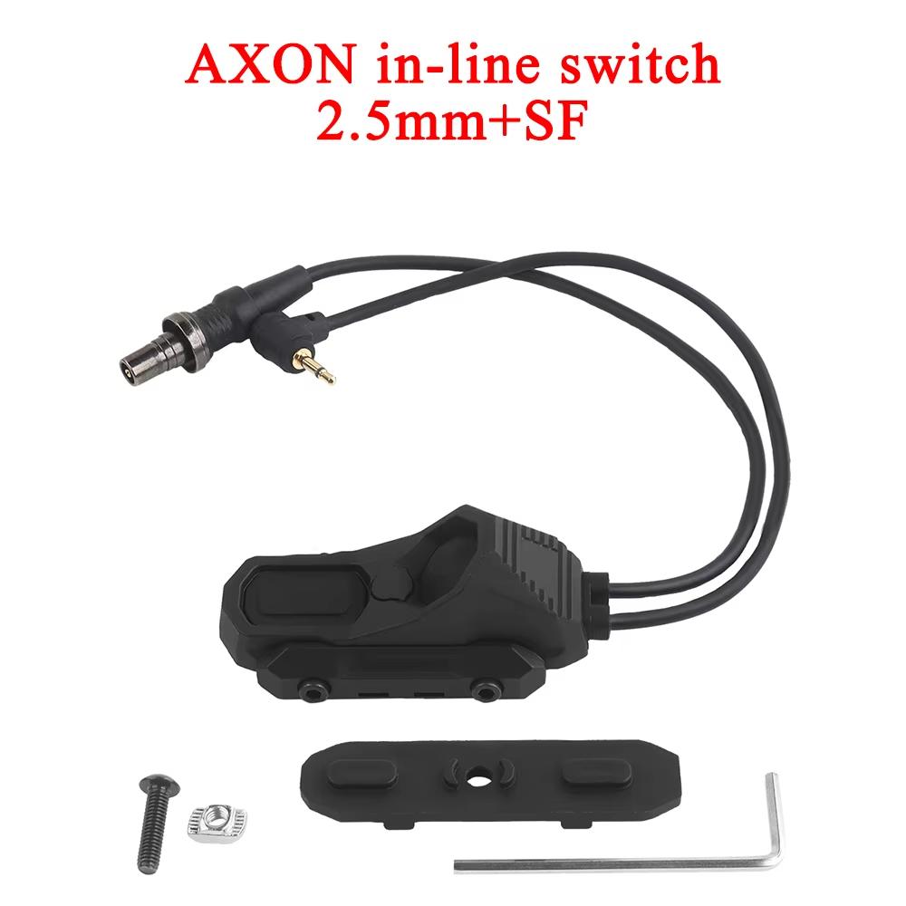 Hunting Scout Light, Tactical Flashlight PEQ Laser Button, AXON Remote Two-Wire Dual Function Pressure Switch SF/2.5/Crane Plug