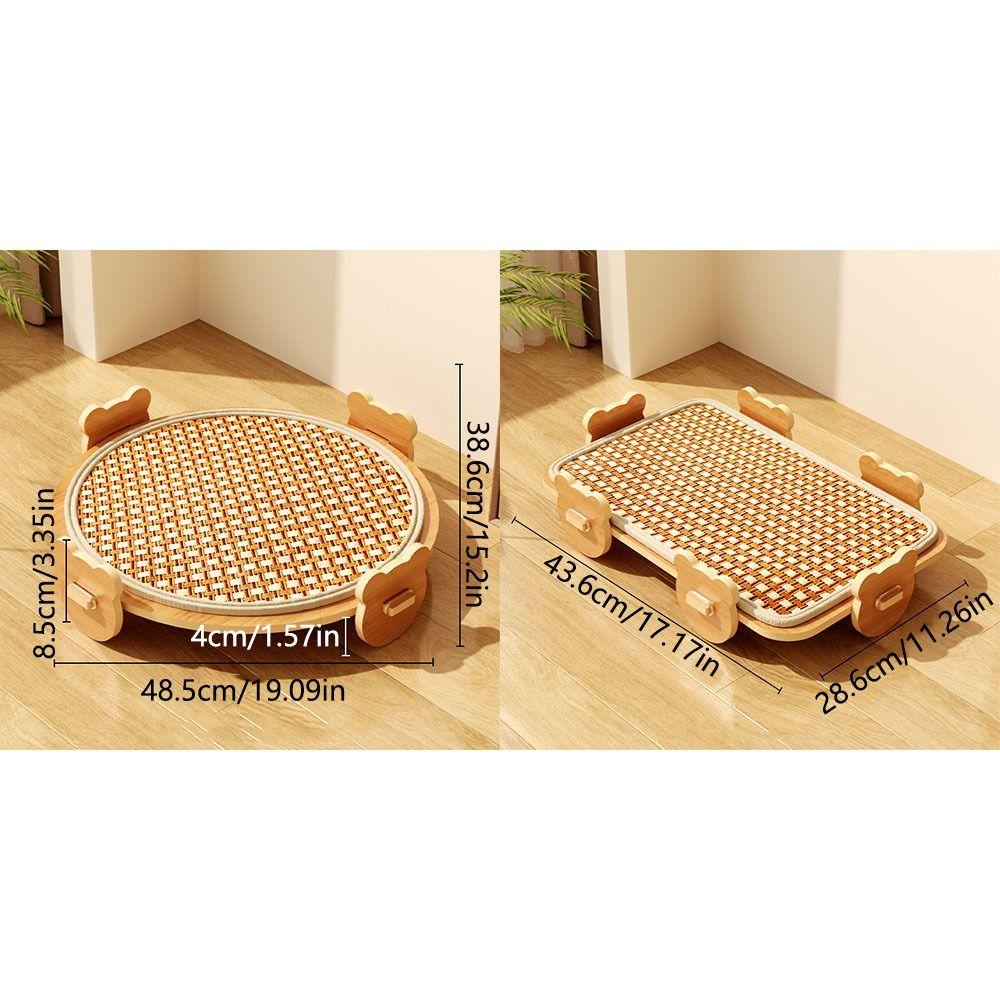 Removable Summer Cat Hammock Round/Rectangle Pet Sleeping Couch Cat Scratcher Board  Small Animal