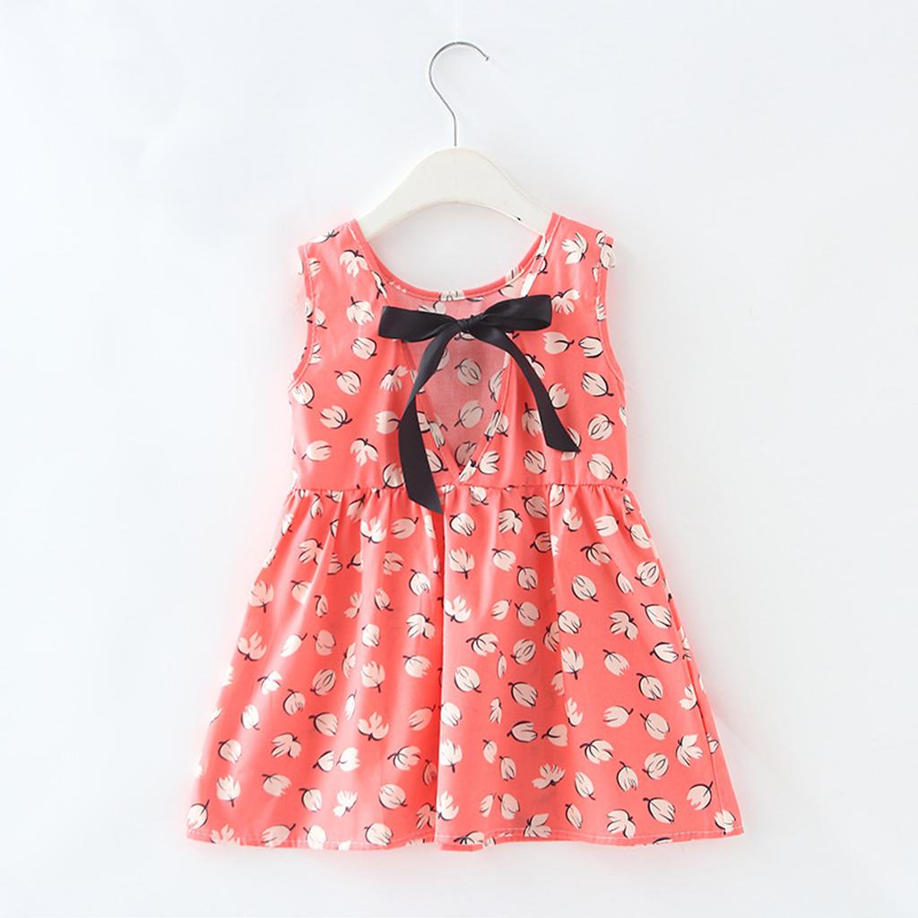 Toddler Girls Summer Princess Dress Kids Baby Party Wedding Sleeveless Dresses