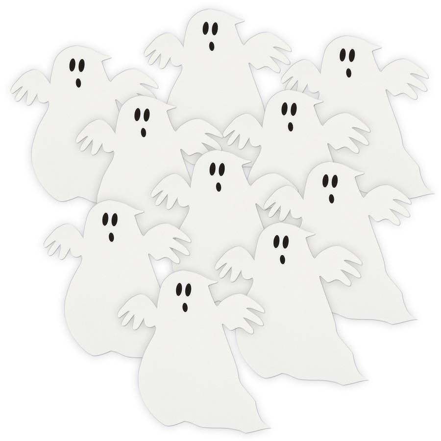Unique Party Paper Ghost Halloween Decoration (Pack of 10)