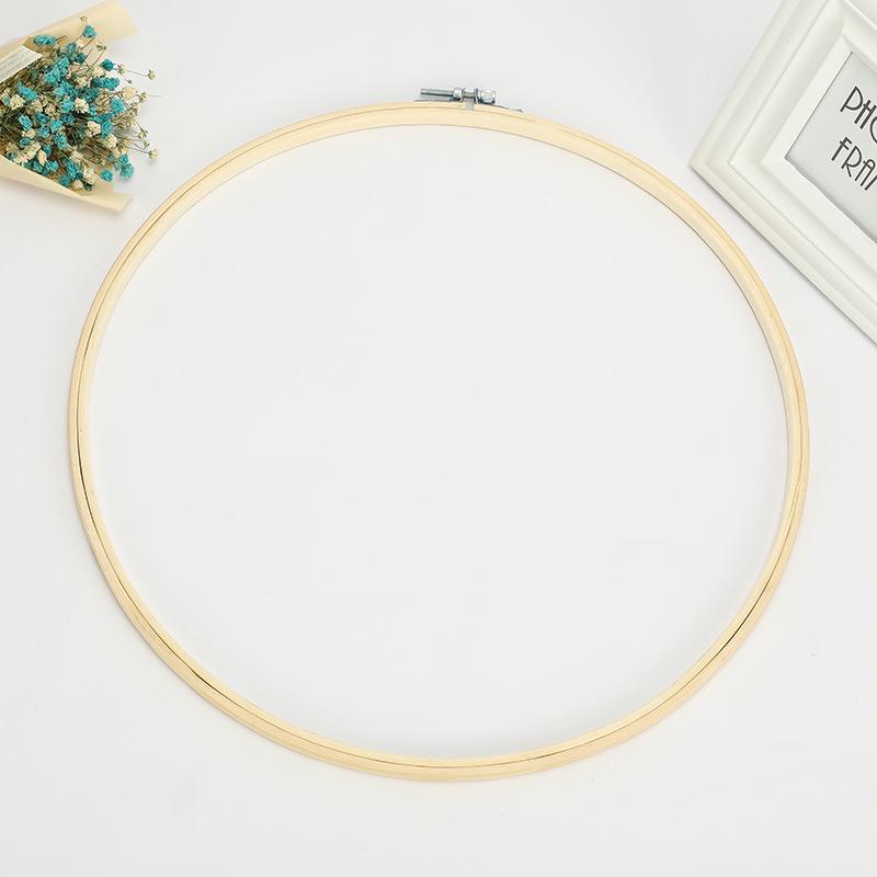 A4 Bamboo Embroidery Hoop: Handmade Retro Frame for Batik, Tie-Dye, and Decorative Stenciling.