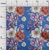 oneOone Cotton Flex Black Fabric Leaves|Lotus & Rose Floral Quilting Supplies Print Sewing Fabric By The Yard 40 Inch