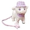 Coleira Elétrica Brinquedo de Cordeiro para Passeio Canta Balança e Aprende a Falar Boneca de Ovelha Presente para o Dia das Crianças